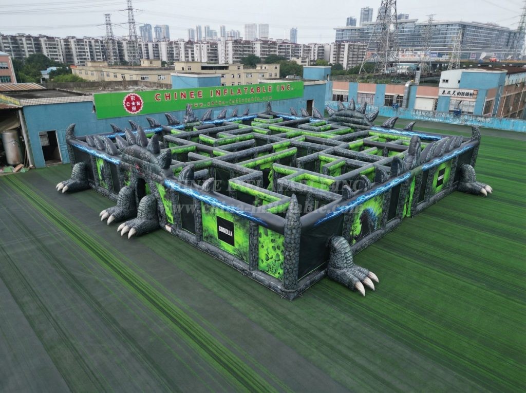 MAZE1-64 Godzilla Theme Inflatable Maze