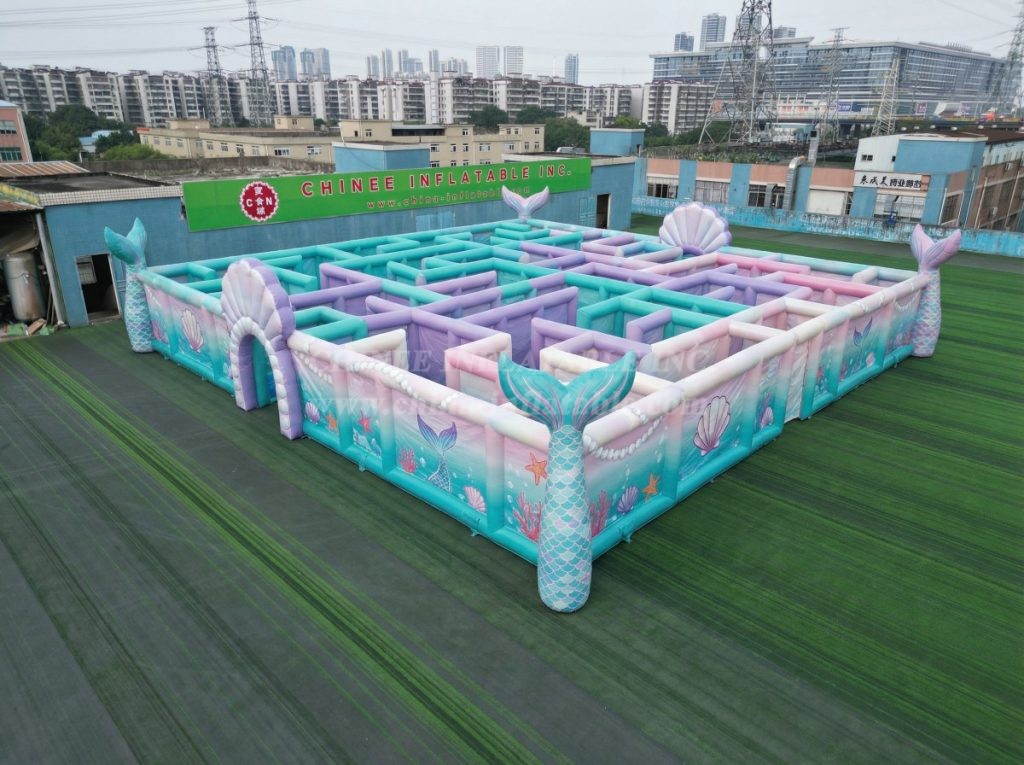 MAZE1-89 Mermaid Theme Inflatable Maze