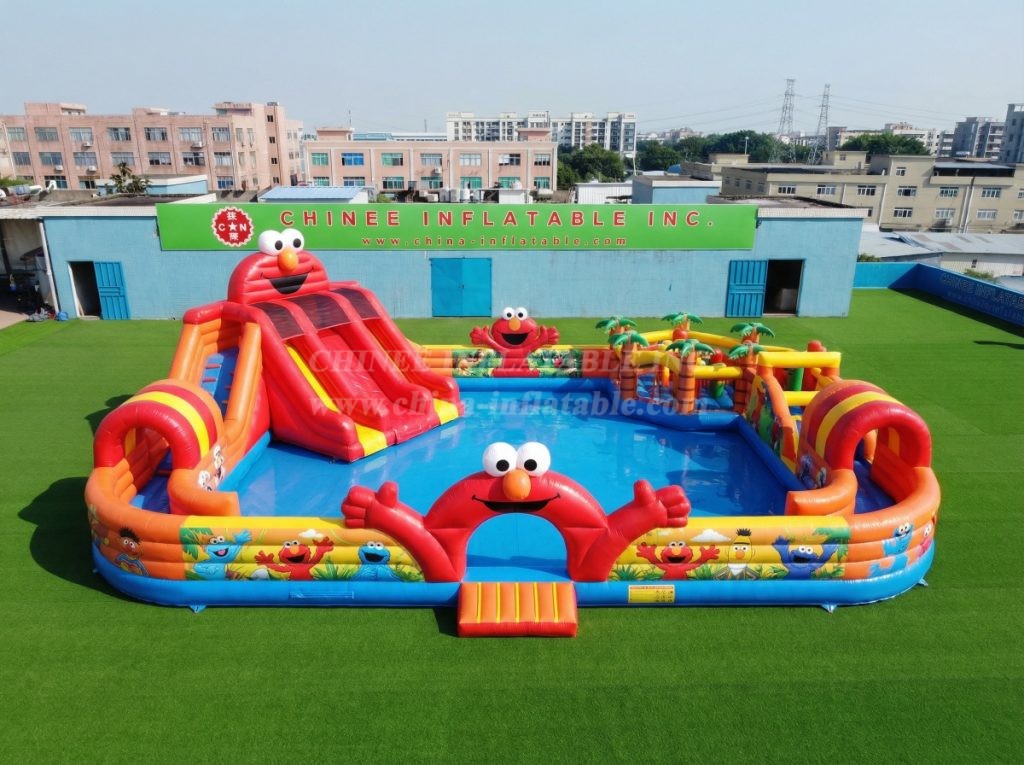 Pool3-784 Tickle Me Elmo Theme Pool Water Park