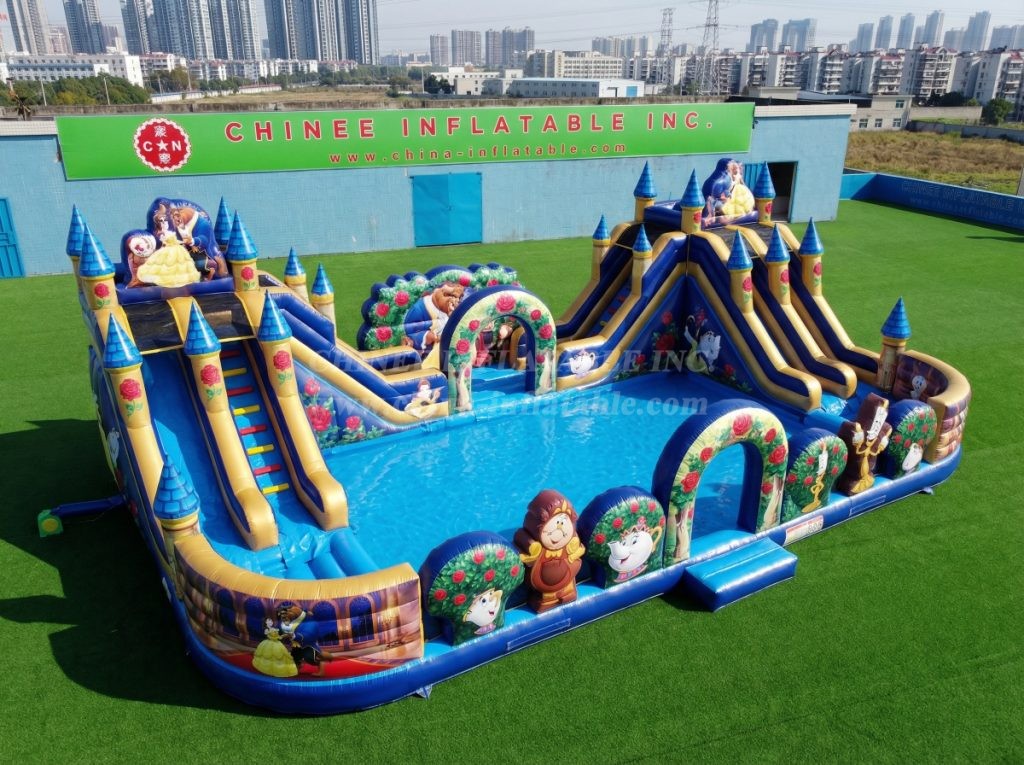 Pool3-793 Beauty and the Beast Theme Pool Water Park