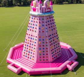 T11-4139 Barbie Theme Inflatable Climbing Wall