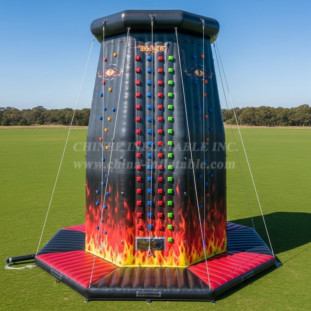 T11-4152 Blaze Monster Theme Inflatable Climbing Wall