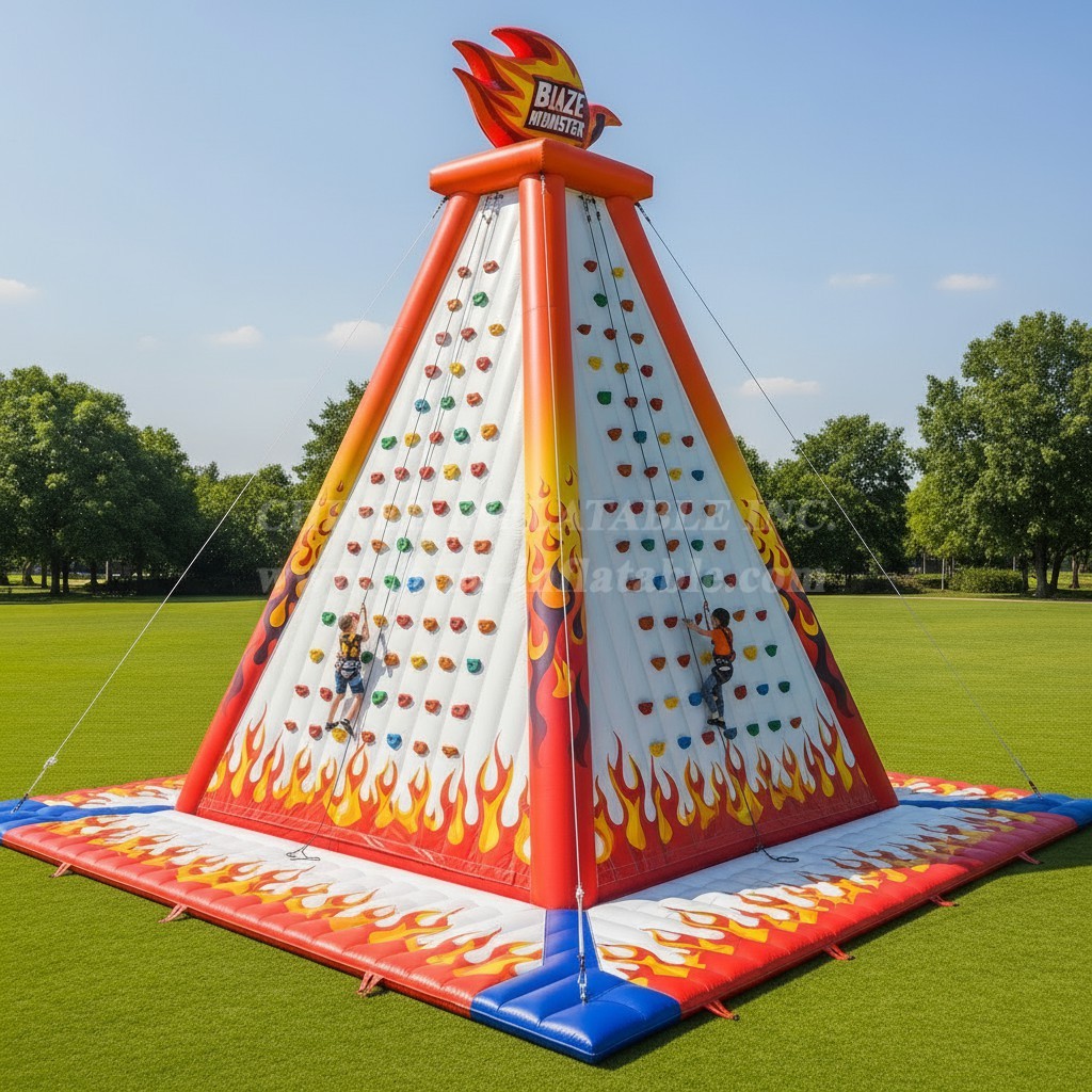 T11-4155 Blaze Monster Theme Inflatable Climbing Wall