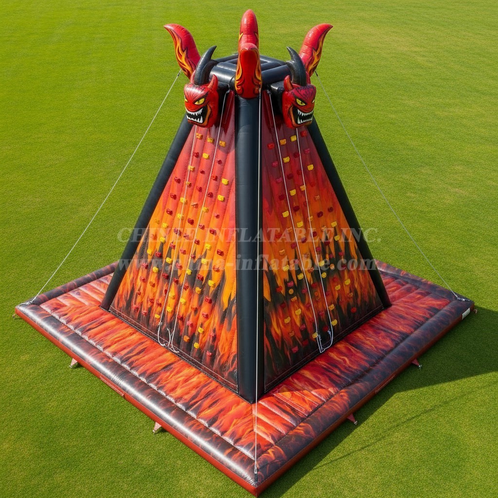 T11-4158 Blaze Monster Theme Inflatable Climbing Wall