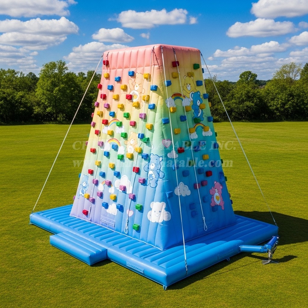 T11-4171 Care Bears Theme Inflatable Climbing Wall