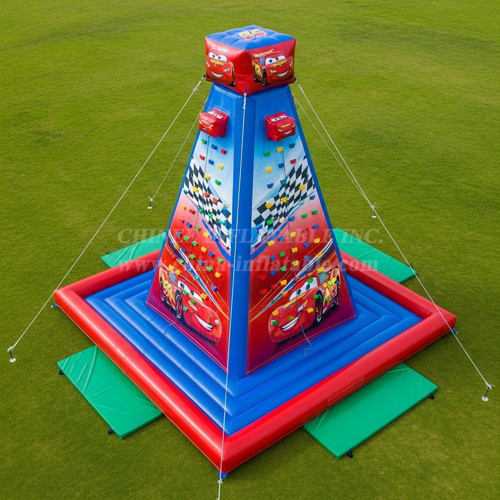 T11-4180 Cars Theme Inflatable Climbing Wall