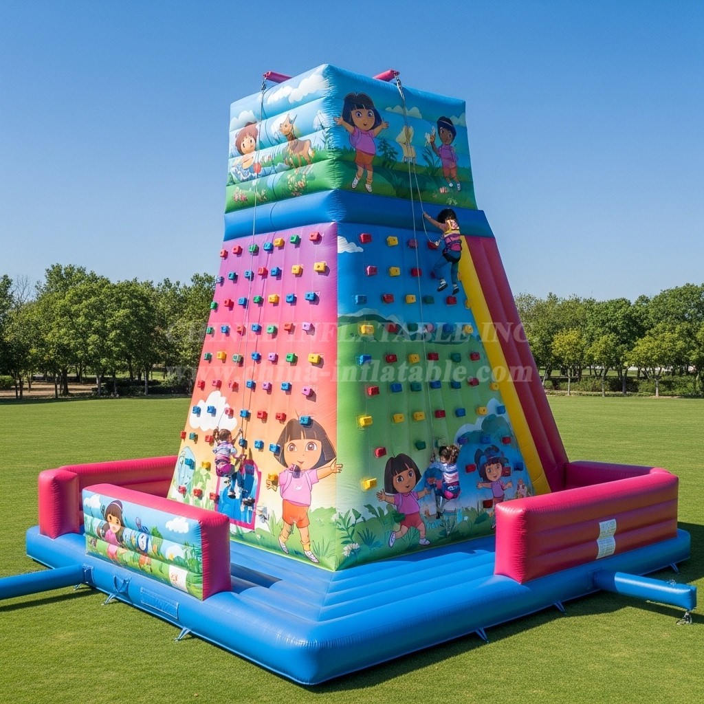T11-4191 Dora Theme Inflatable Climbing Wall