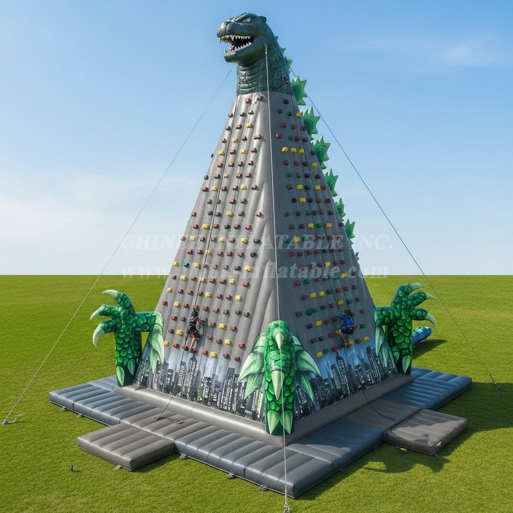 T11-4211 Godzilla Theme Inflatable Climbing Wall