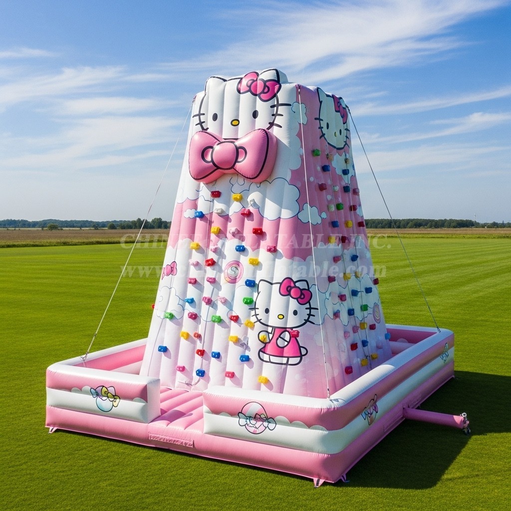 T11-4214 Hello Kitty Theme Inflatable Climbing Wall