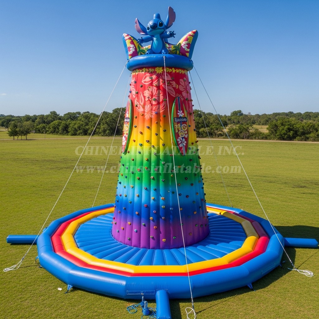 T11-4233 Lilo & Stitch Theme Inflatable Climbing Wall
