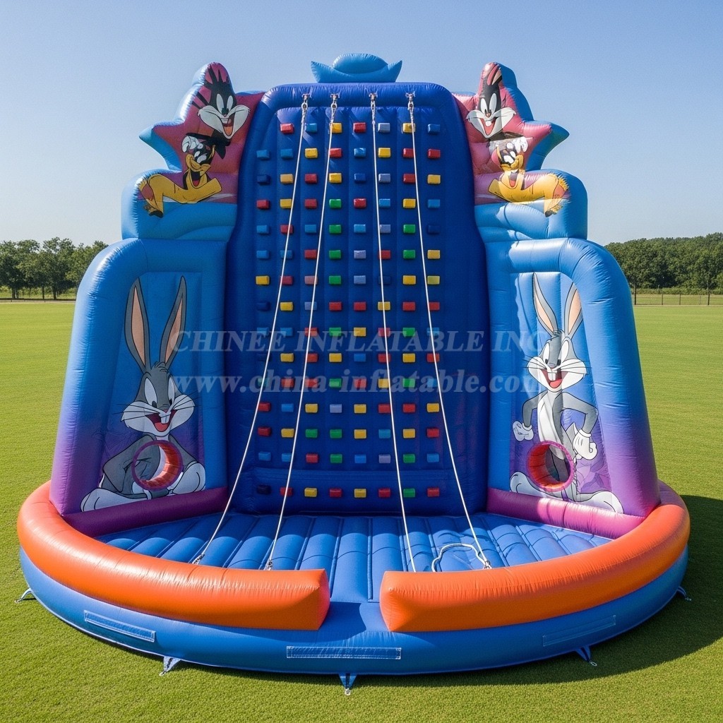 T11-4244 Looney Tunes Theme Inflatable Climbing Wall