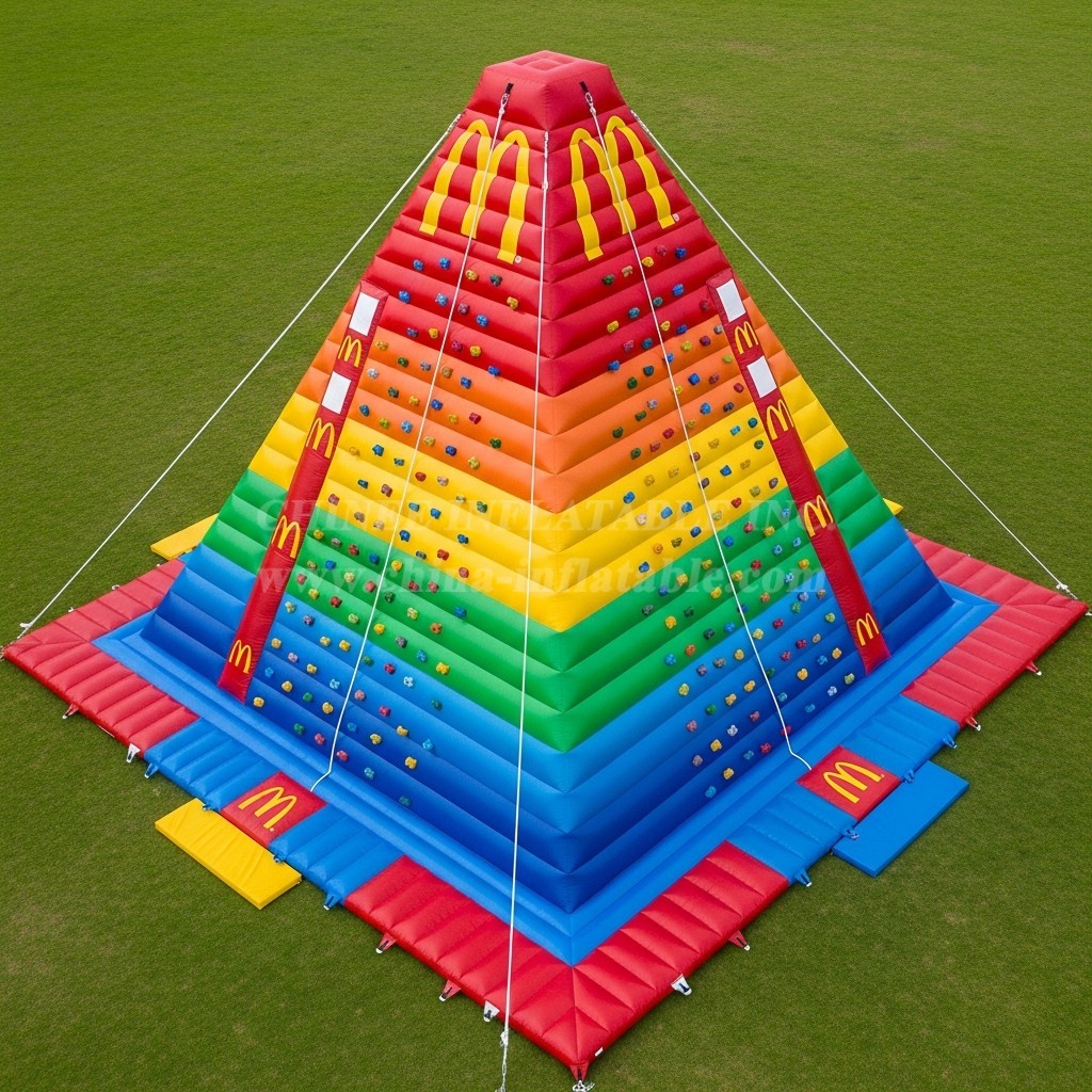 T11-4255 McDonald Theme Inflatable Climbing Wall