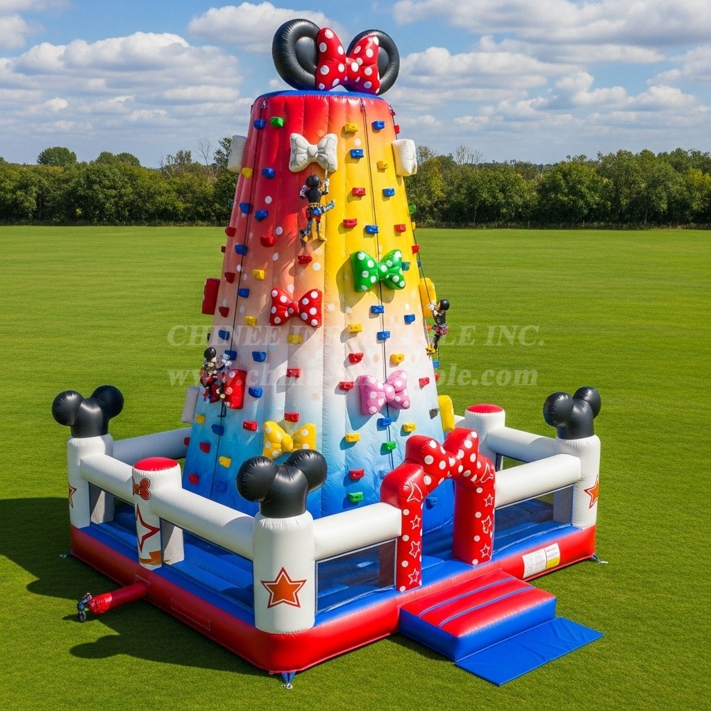 T11-4259 Mickey & Minnie Theme Inflatable Climbing Wall