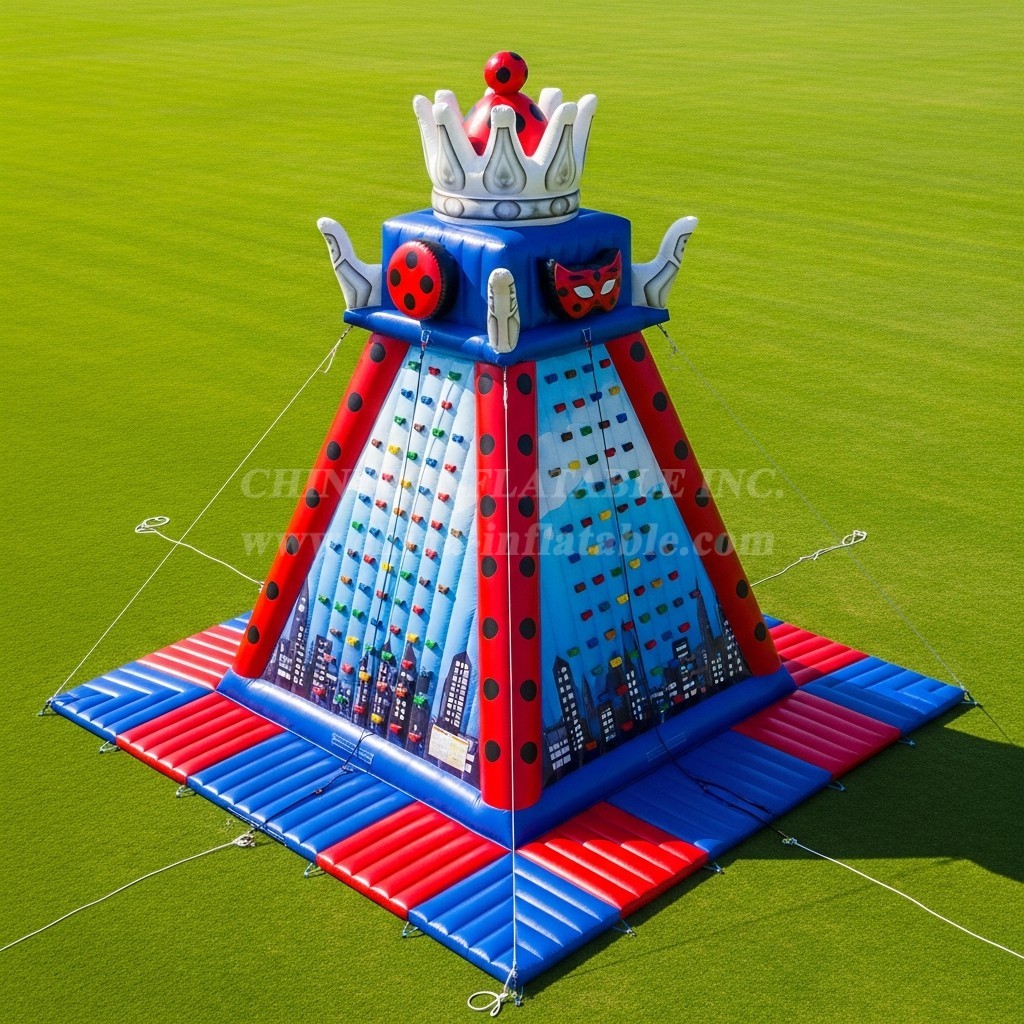 T11-4281 Miraculous Ladybug Theme Inflatable Climbing Wall
