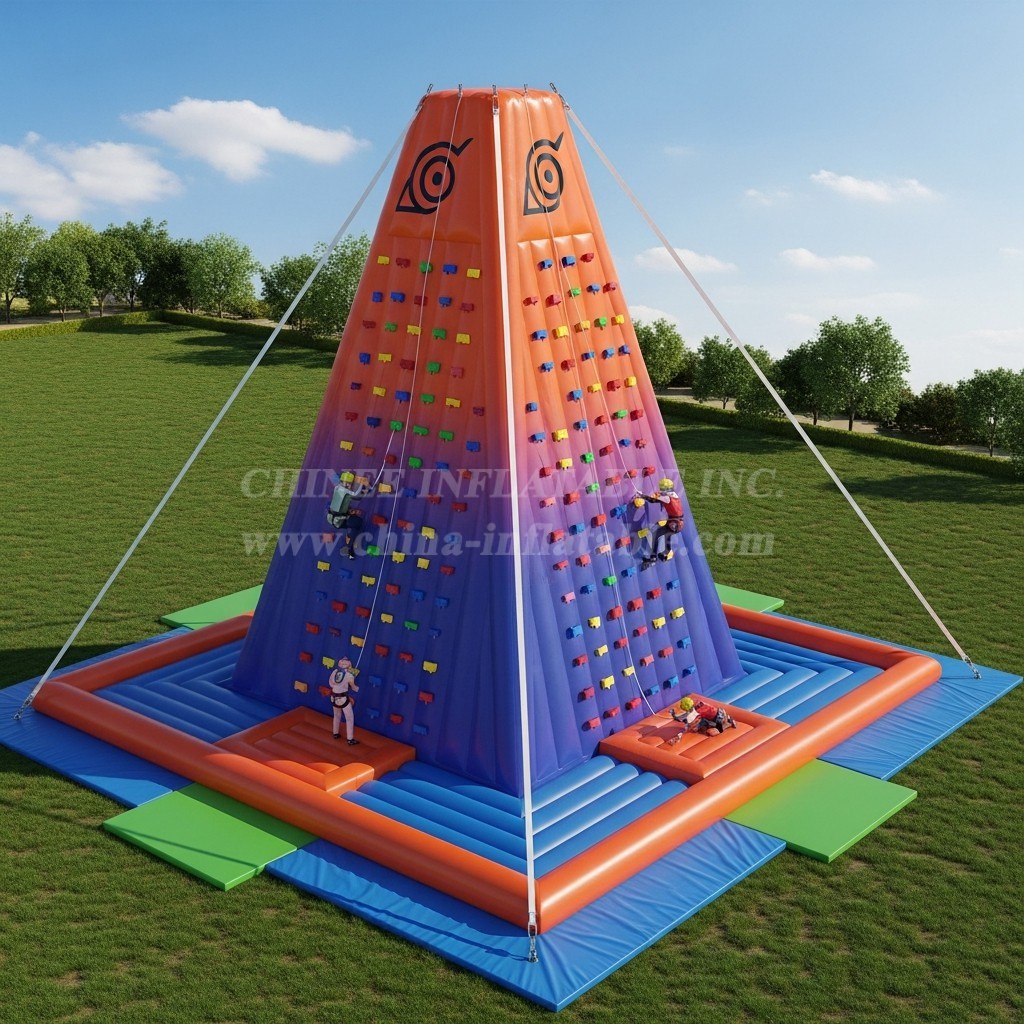 T11-4300 Naruto Theme Inflatable Climbing Wall