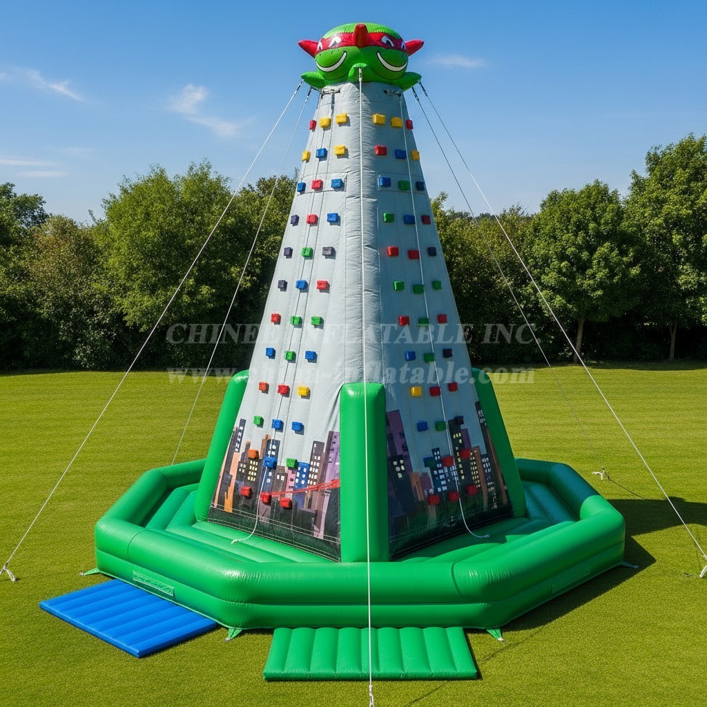 T11-4304 Ninja Turtles Theme Inflatable Climbing Wall