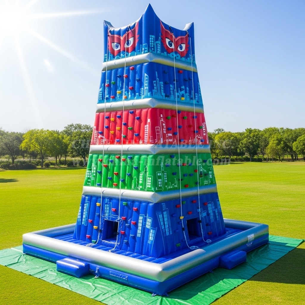 T11-4328 PJ Masks Theme Inflatable Climbing Wall