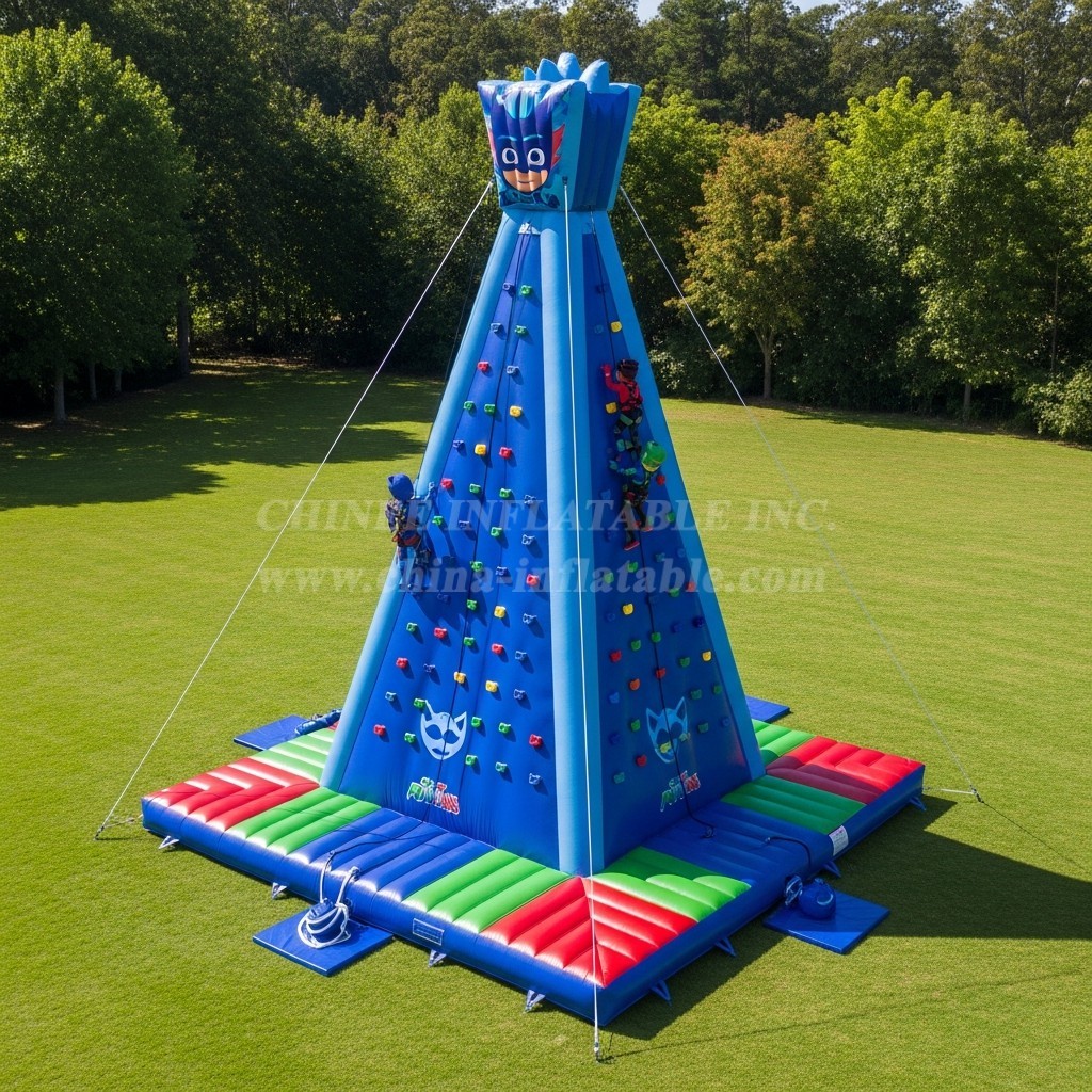 T11-4330 PJ Masks Theme Inflatable Climbing Wall