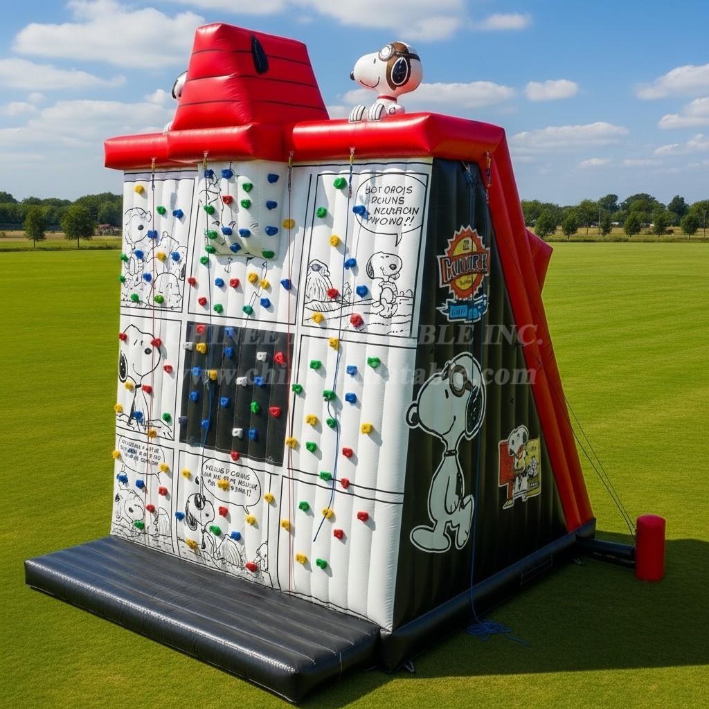 T11-4374 Snoopy Theme Inflatable Climbing Wall