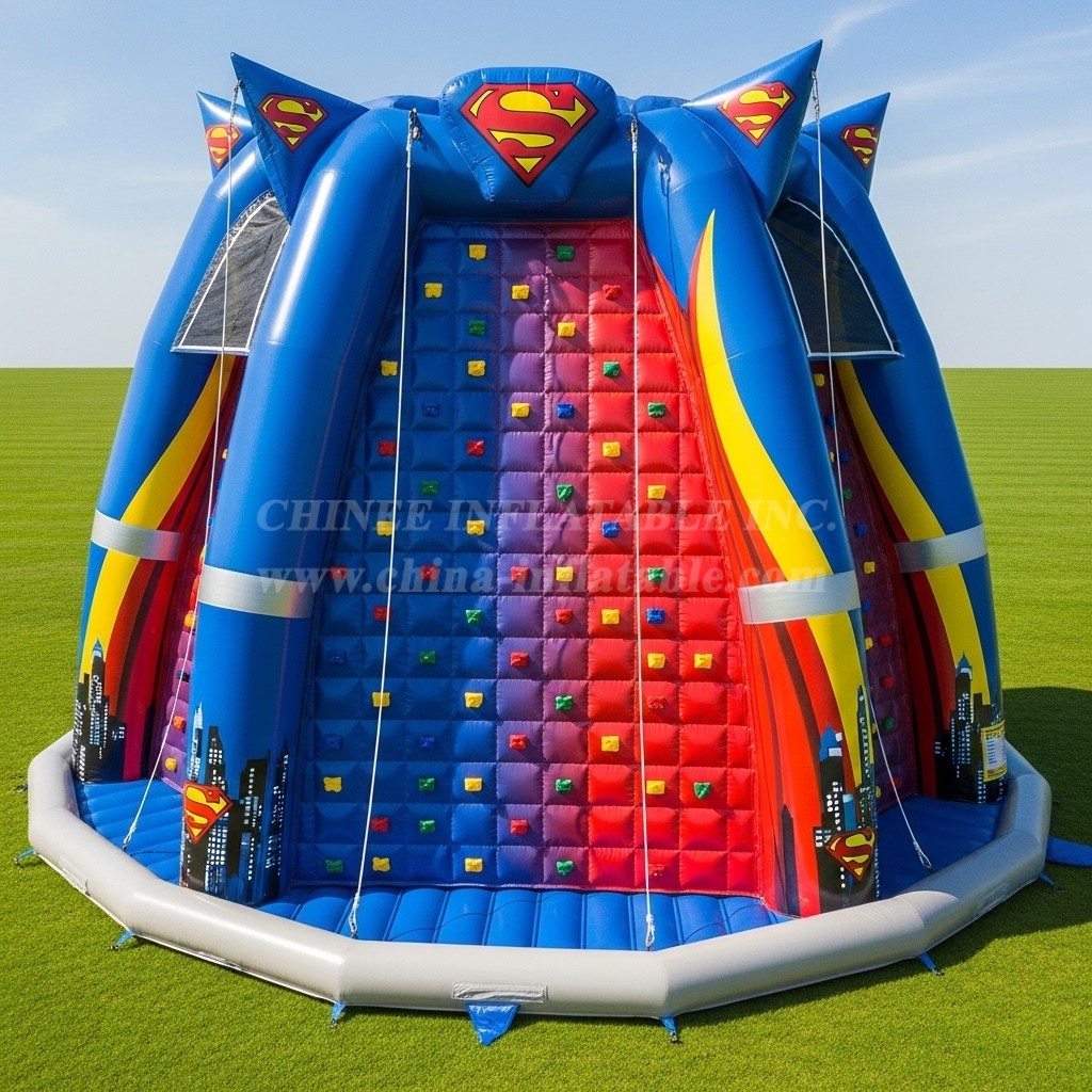 T11-4401 Superman Theme Inflatable Climbing Wall