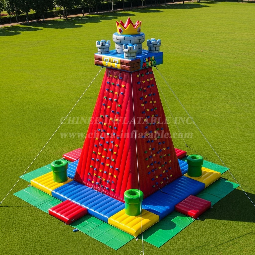 T11-4409 Super Mario Theme Inflatable Climbing Wall