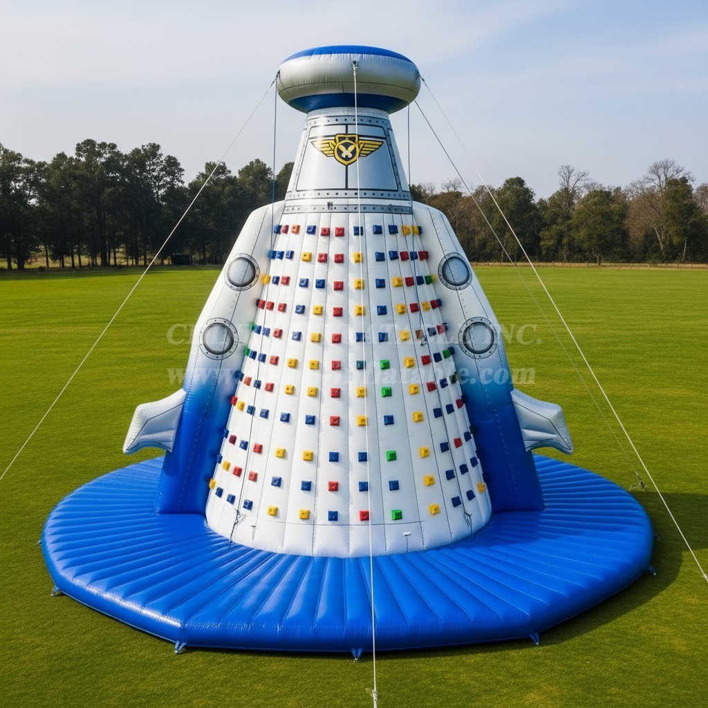 T11-4487 Airplane Theme Inflatable Climbing Wall