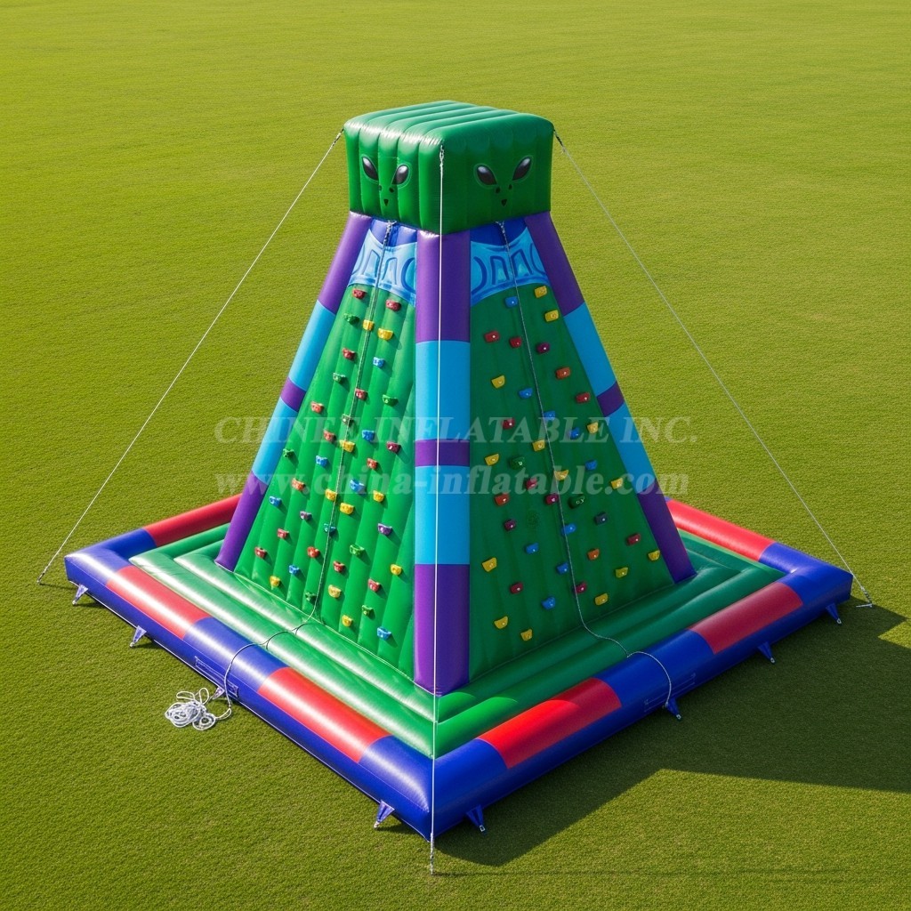 T11-4493 Alien Theme Inflatable Climbing Wall