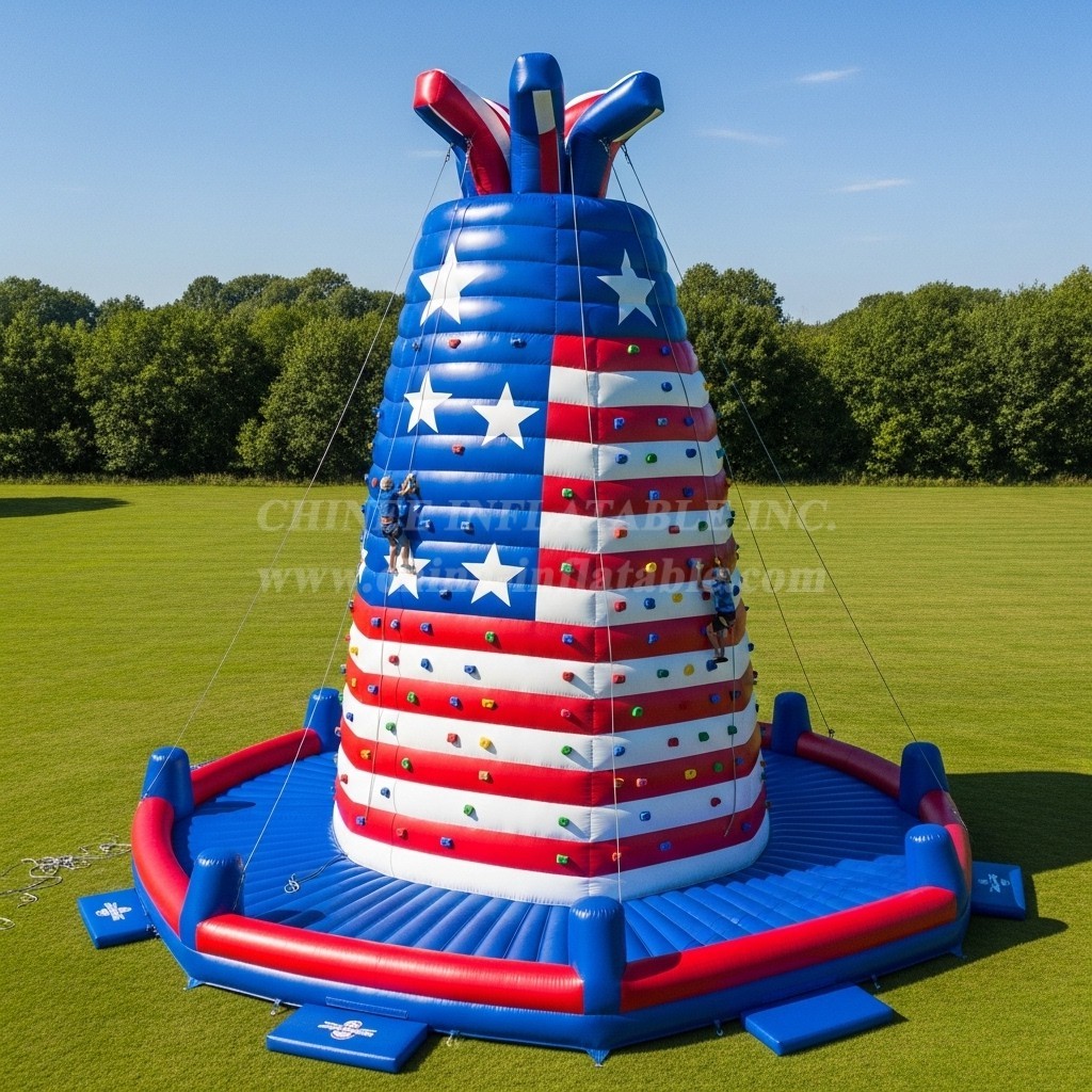T11-4499 American Style Theme Inflatable Climbing Wall