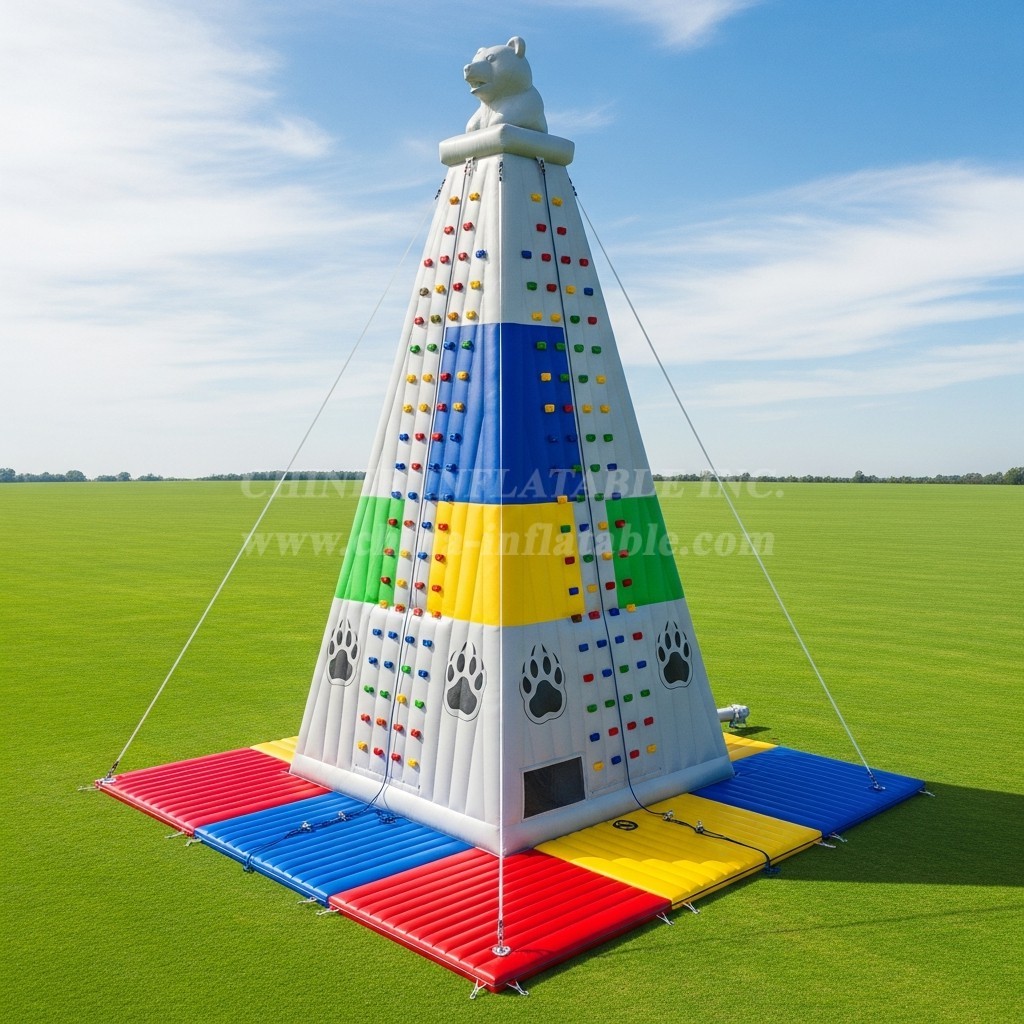 T11-4505 Bear Theme Inflatable Climbing Wall