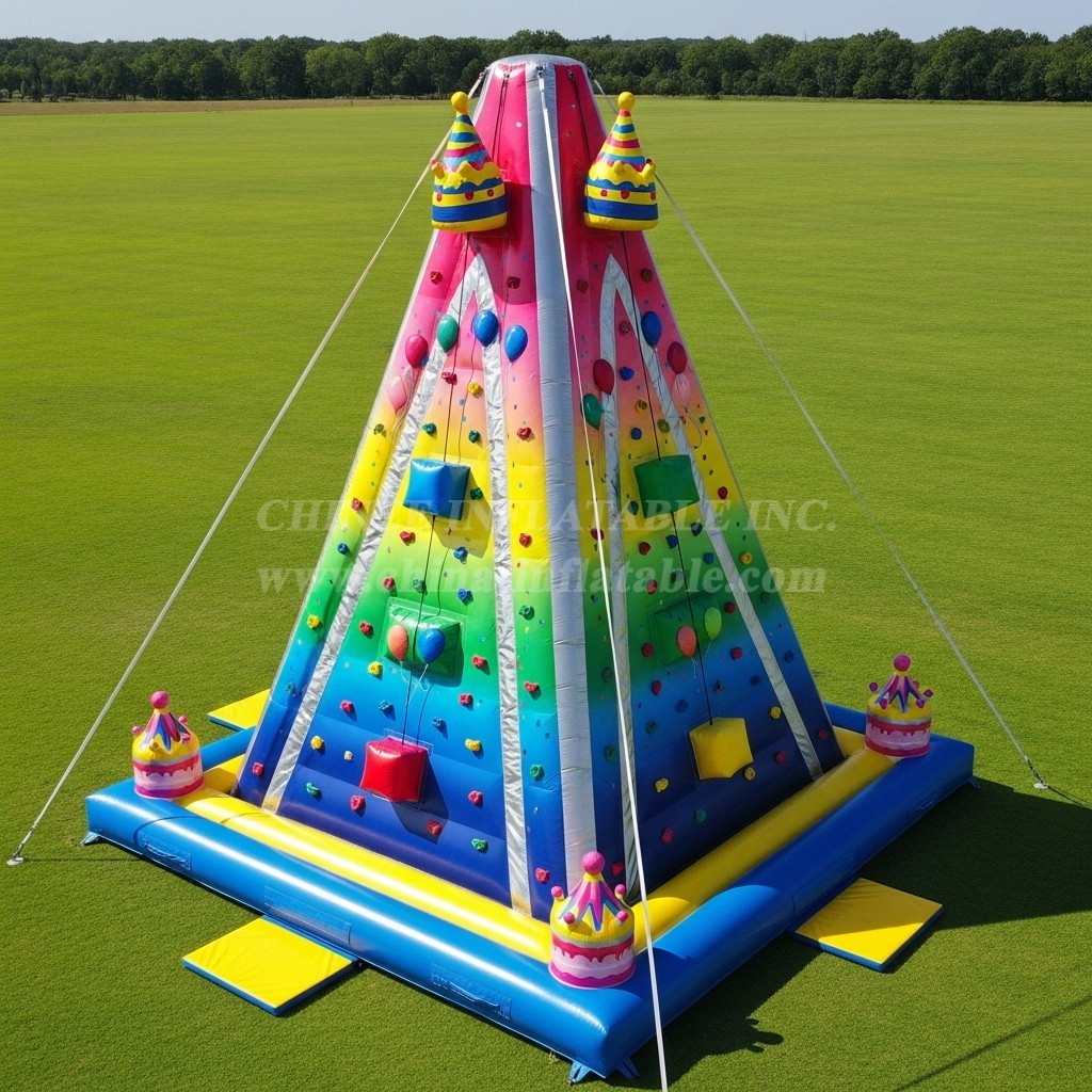 T11-4511 Birthdays Theme Inflatable Climbing Wall