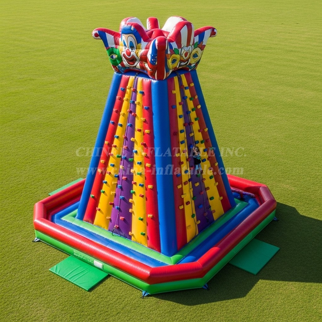 T11-4539 Clown Theme Inflatable Climbing Wall