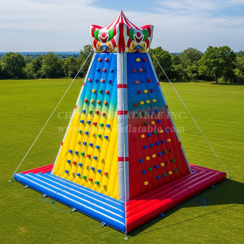 T11-4541 Clown Theme Inflatable Climbing Wall