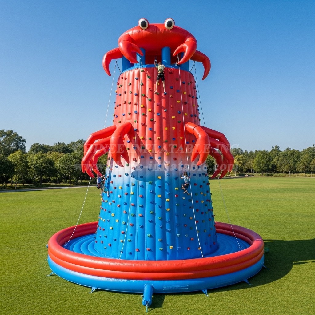 T11-4556 Crab Theme Inflatable Climbing Wall