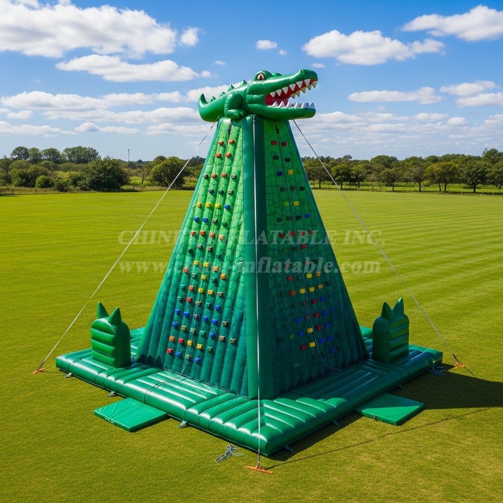 T11-4560 Crocodile Theme Inflatable Climbing Wall