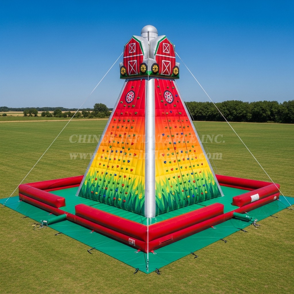 T11-4592 Farm Theme Inflatable Climbing Wall