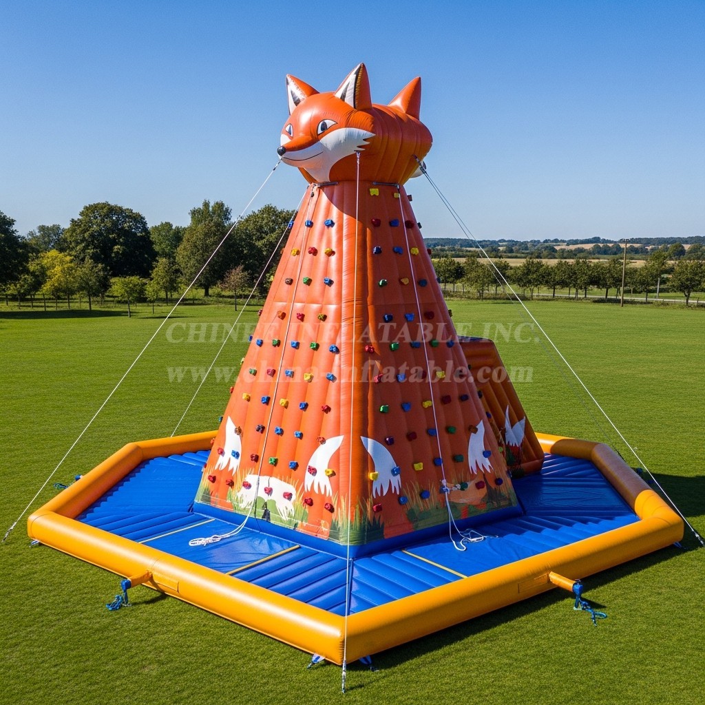 T11-4601 Fox Theme Inflatable Climbing Wall
