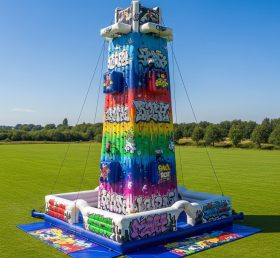 T11-4606 Graffiti Theme Inflatable Climbing Wall
