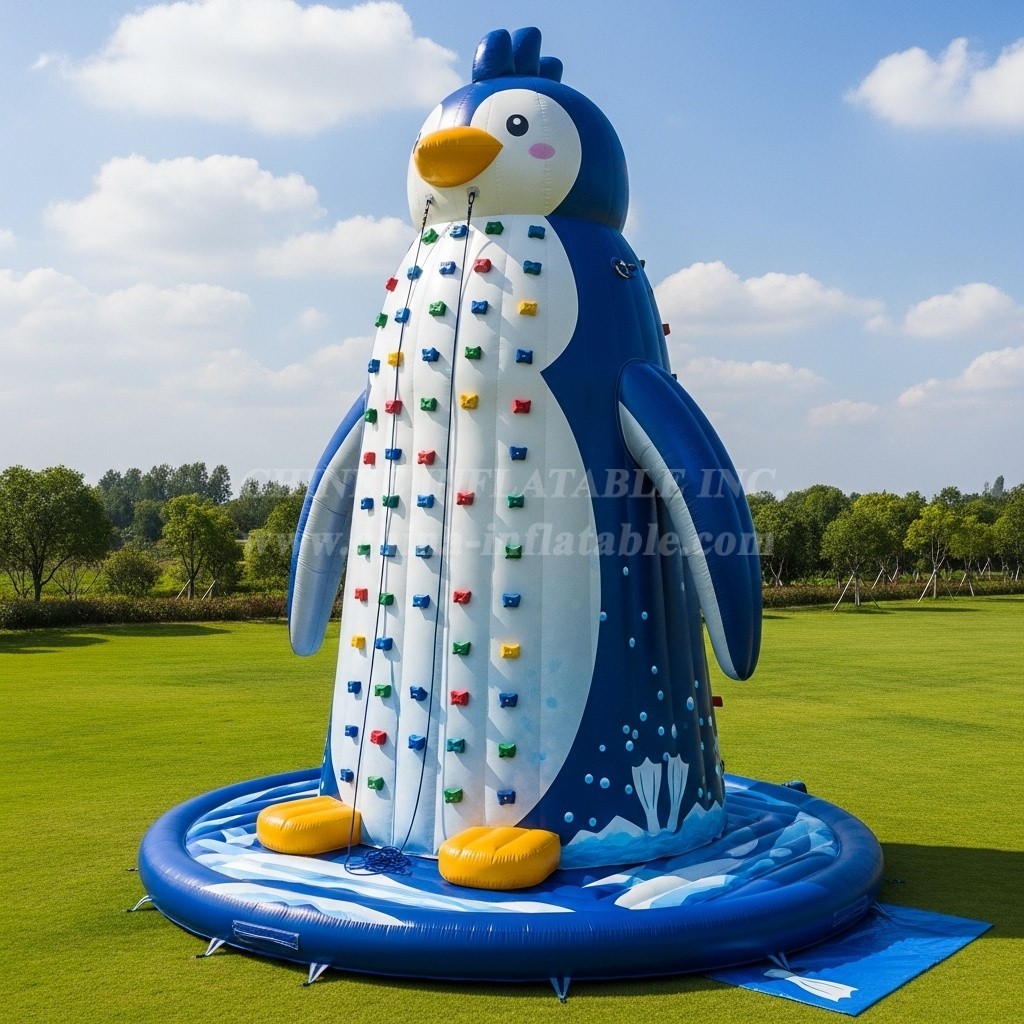 T11-4661 Penguin Theme Inflatable Climbing Wall