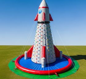 T11-4684 Rocket Theme Inflatable Climbing Wall