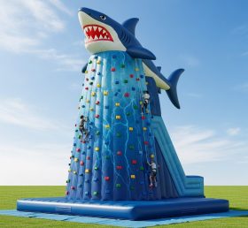 T11-4688 Shark Theme Inflatable Climbing Wall