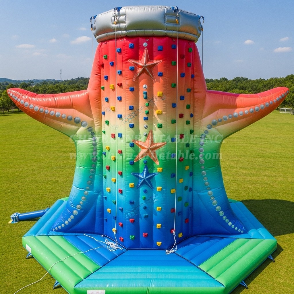 T11-4699 Starfish Theme Inflatable Climbing Wall