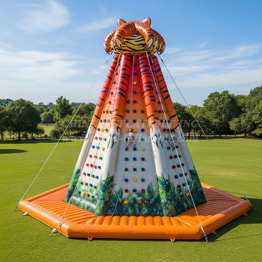 T11-4706 Tiger Theme Inflatable Climbing Wall