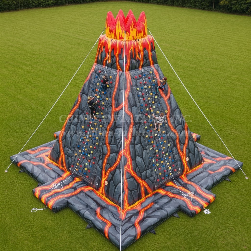 T11-4725 Volcano Theme Inflatable Climbing Wall