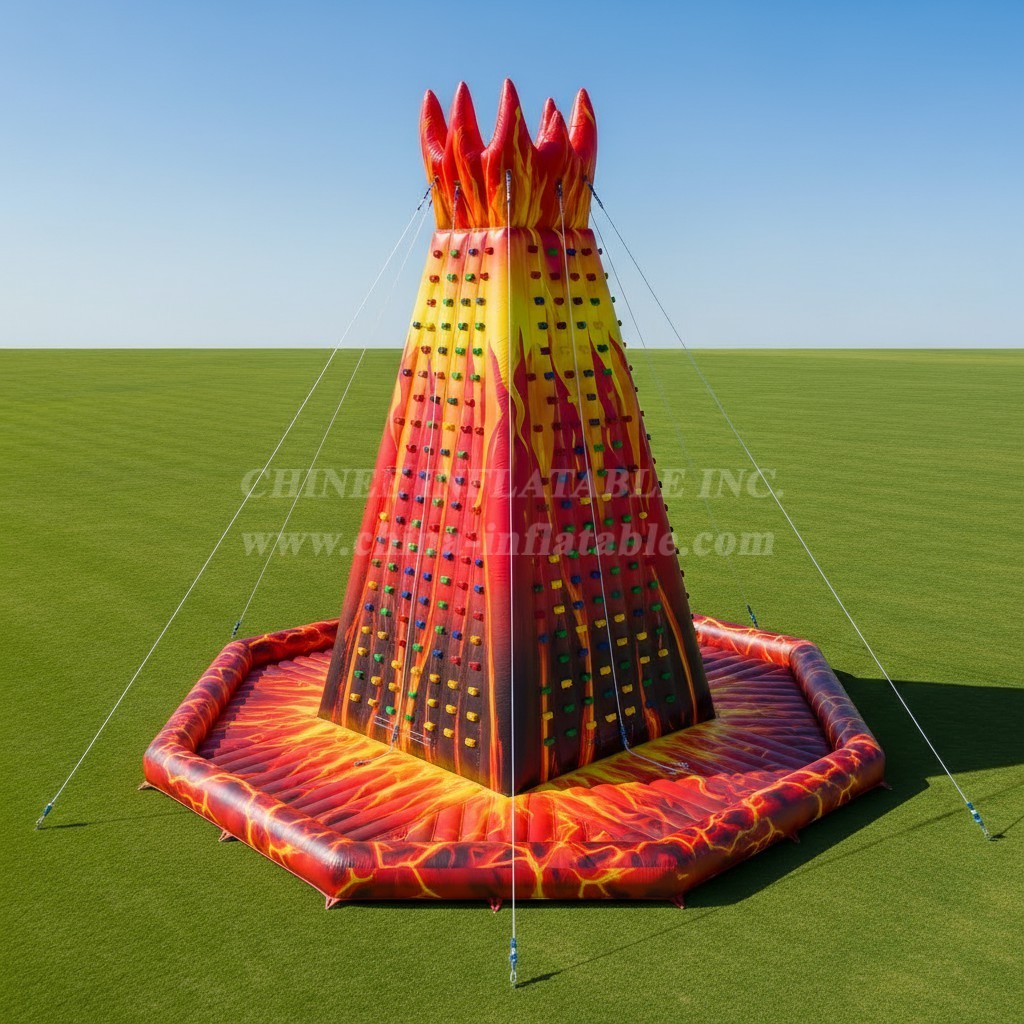 T11-4726 Volcano Theme Inflatable Climbing Wall