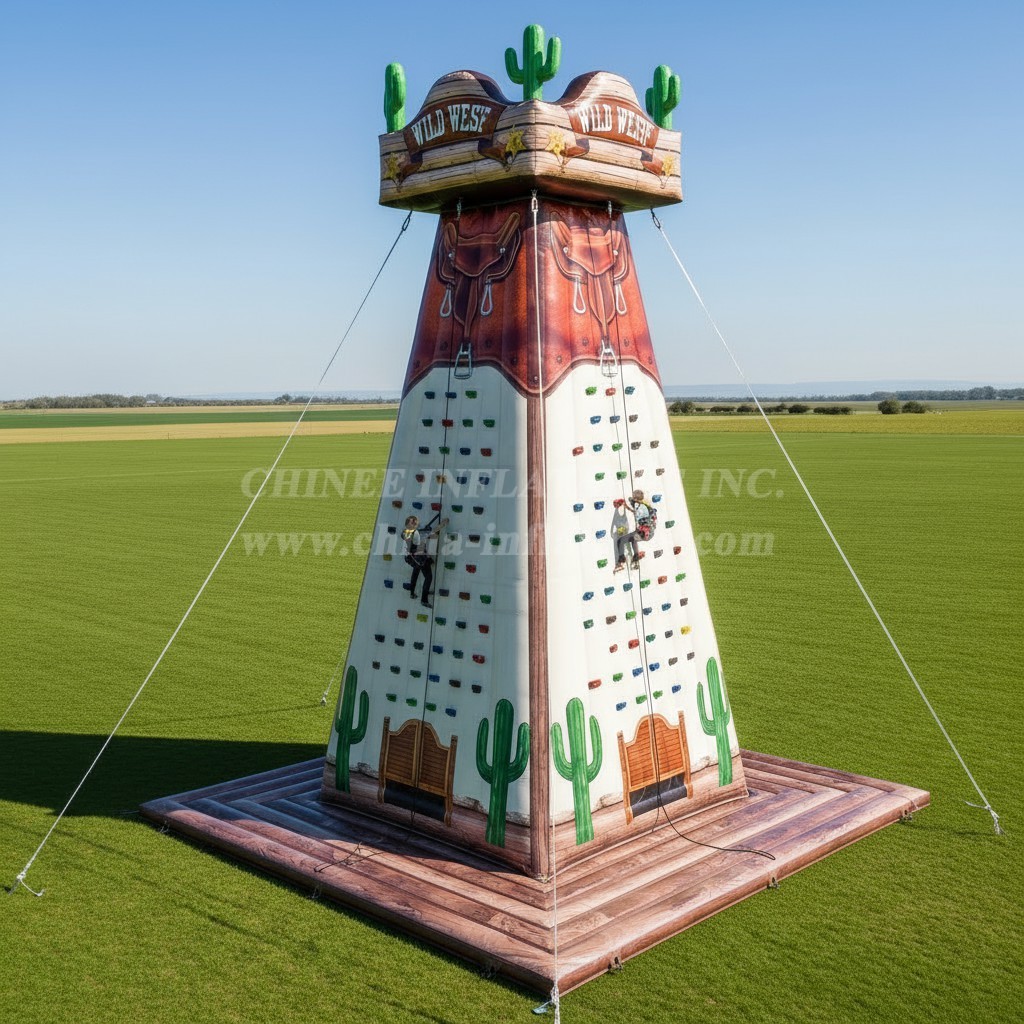 T11-4730 Wild West Theme Inflatable Climbing Wall