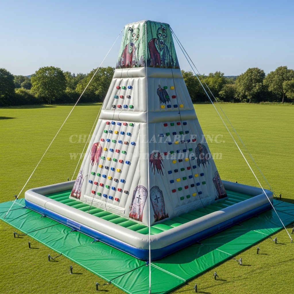 T11-4737 Zombie Theme Inflatable Climbing Wall
