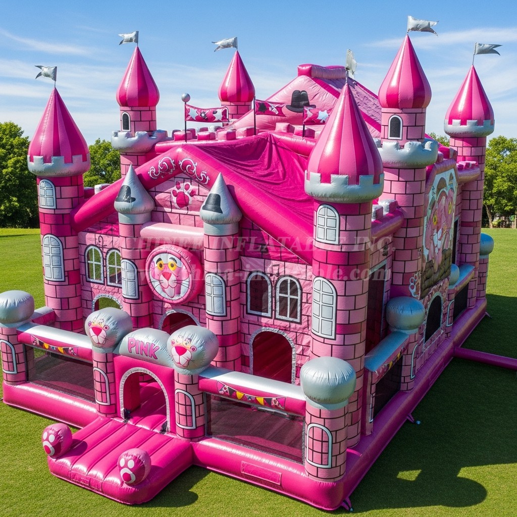 T5-2114 Pink Panther Theme Inflatable Castles