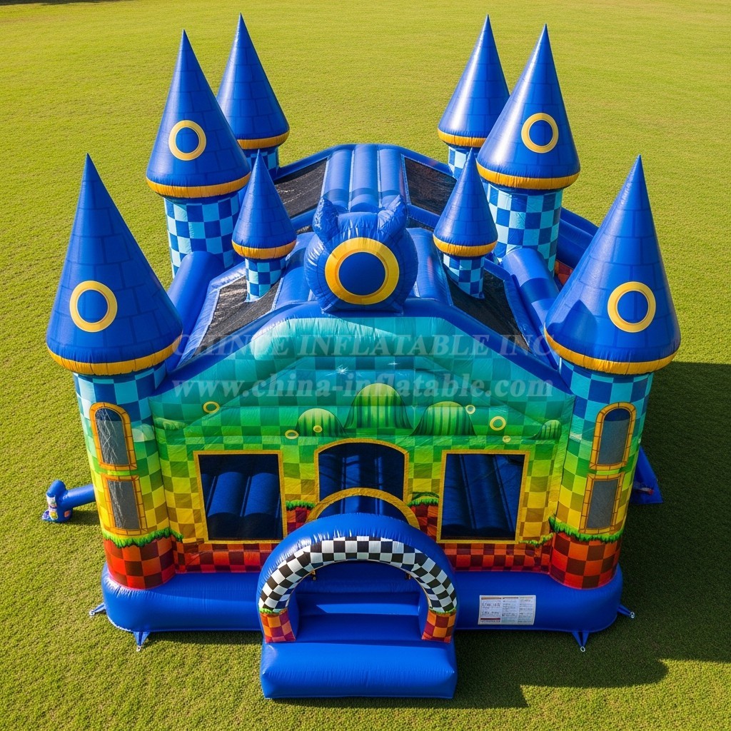 T5-2148 Sonic Theme Inflatable Castles