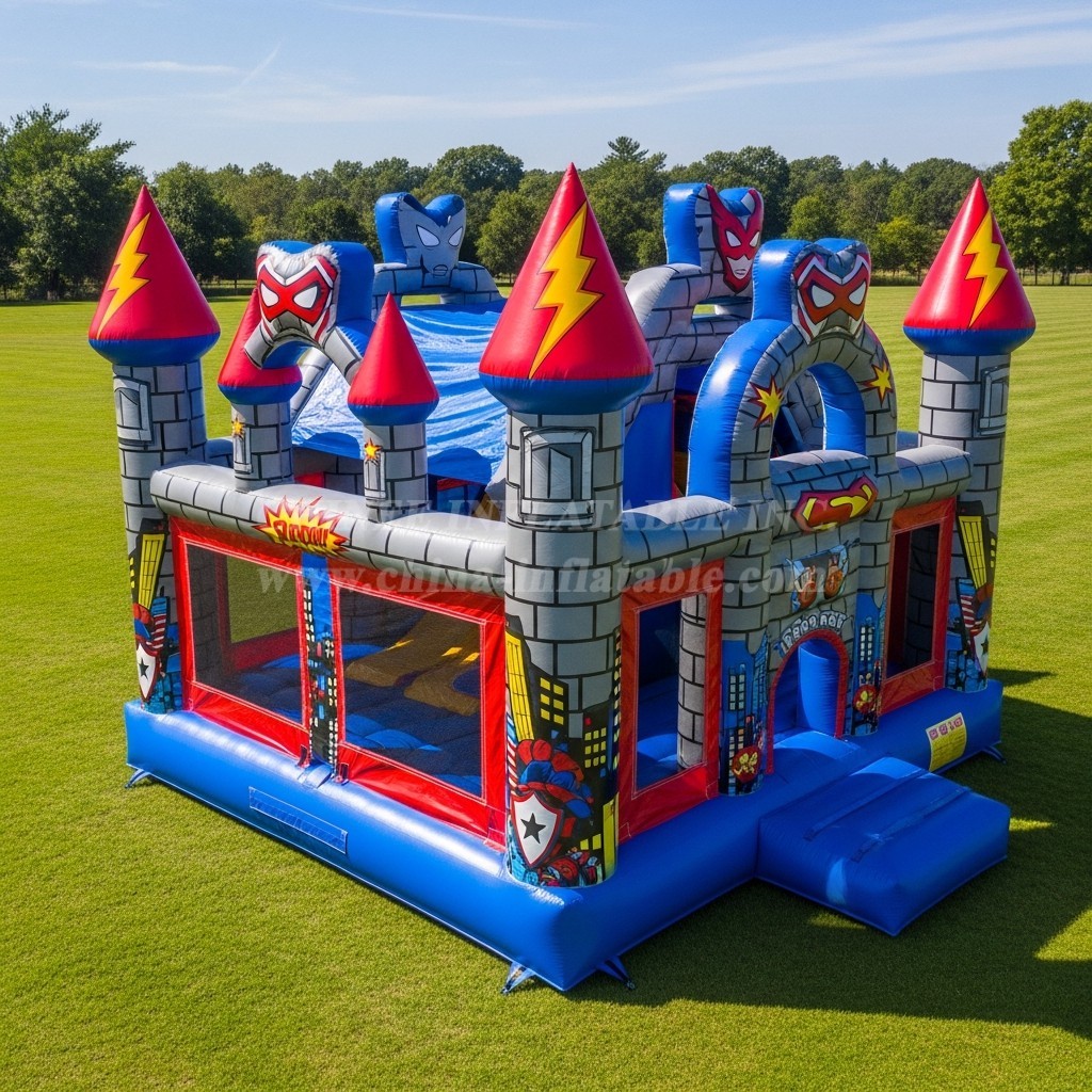 T5-2161 Superhero Theme Inflatable Castles