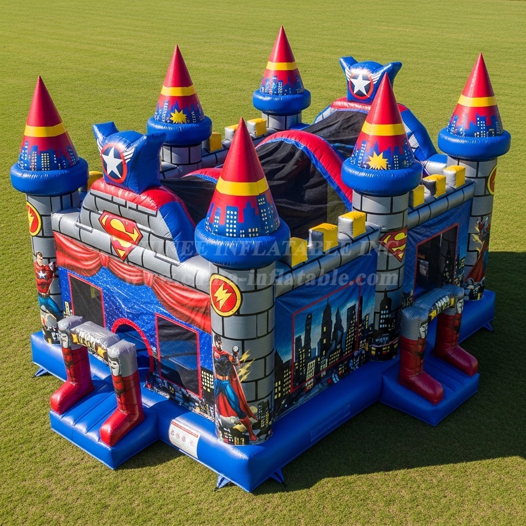 T5-2163 Superhero Theme Inflatable Castles